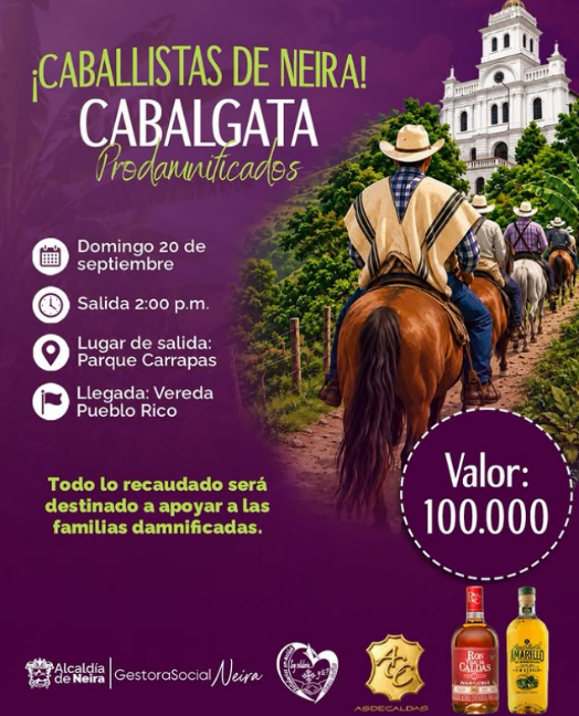 Afiche de Cabalgata prodamnificados