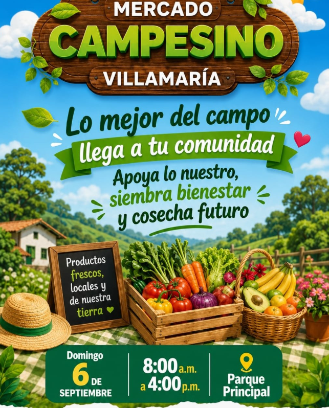 Afiche de Mercado campesino Villamaría